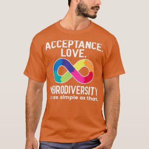Camiseta Aceitação Amor Neurodiversidade Sensibilização par