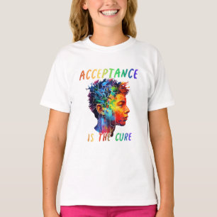 Camiseta Aceitação do espectro autista é a cura