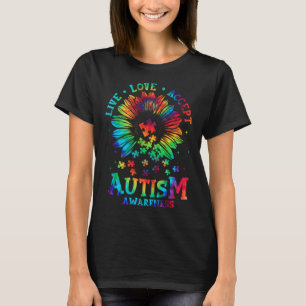 Camiseta Aceitação do Suporte de Consciência do Autismo ao 