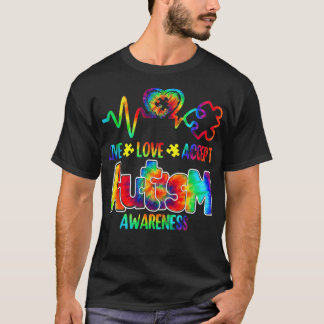 Camiseta Aceitação do Suporte de Consciência do Autismo ao 