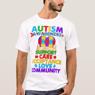 Camiseta Aceitação do suporte de conscientização do Autismo