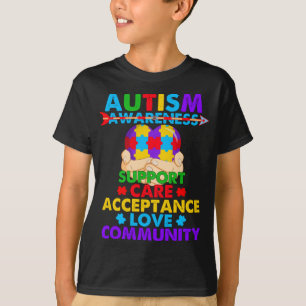 Camiseta Aceitação do suporte de conscientização do Autismo