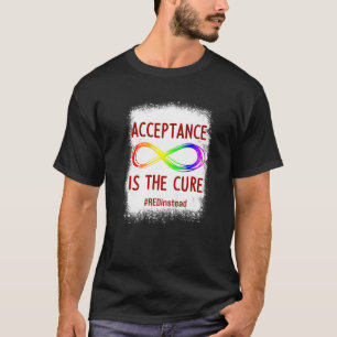 Camiseta Aceitação É A Cura Conscientização do Autismo
