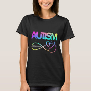 Camiseta Aceitação É A Cura Hastag Vermelho Em vez de Autis