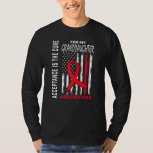 Camiseta Aceitação Redação em vez de Vermelho em vez de Aut