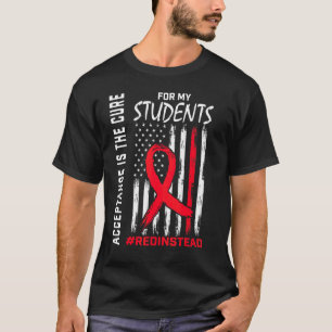 Camiseta Aceitação Vermelho Em vez disso Eu Uso Vermelho Em