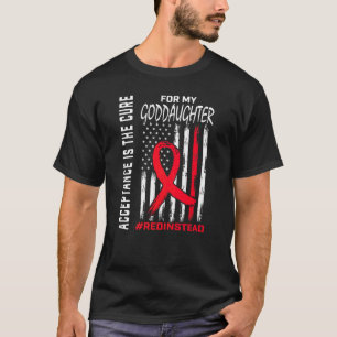 Camiseta Aceitação Vermelhoemvez Em vez Autismo AfilhadaDeu