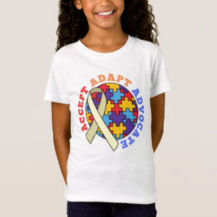 Camiseta Aceitar Adaptar o Advocate-Autismo Sensibilizaçã
