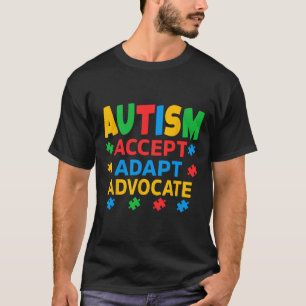 Camiseta Aceitar Adaptar os Homens de Consciência do Autism