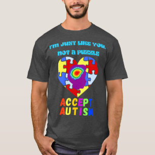Camiseta Aceitar Autism Blue Im como você