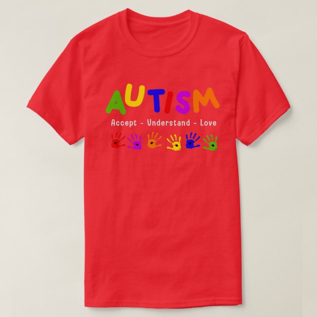Camiseta Aceitar Compreender Aut Quebra-cabeça de Consciênc (Frente do Design)