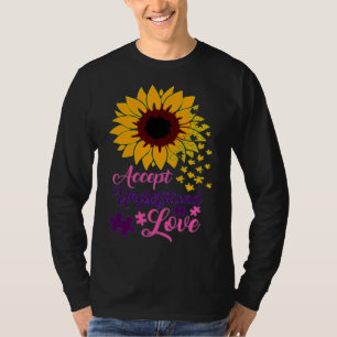 Camiseta Aceitar Compreender Autismo De Amor Suporte A Gira