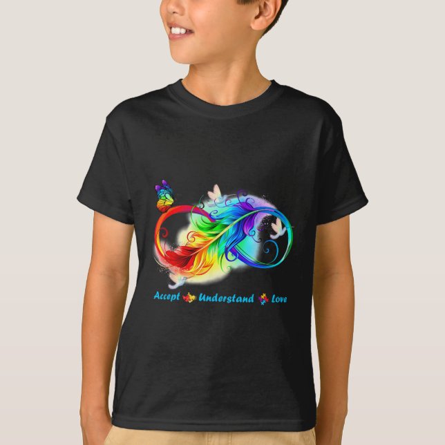 Camiseta Aceitar Compreender Borboleta Infinita de Amor (Frente)