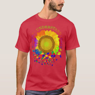 Camiseta Aceitar Compreender O Amor Autismo Girassol Sensib