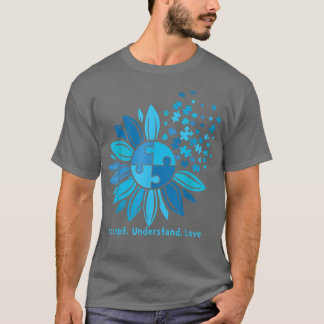Camiseta Aceitar Compreender O Amor Autismo Girassol Sensib