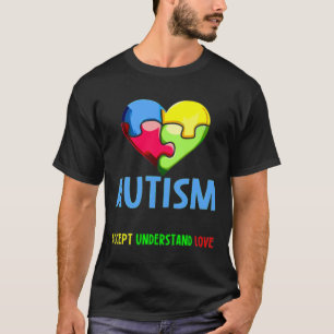 Camiseta Aceitar Compreender o Dia da Consciência do Autism
