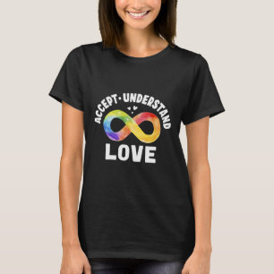 Camiseta Aceitar Consciência do Autismo do Amor ASD Infini