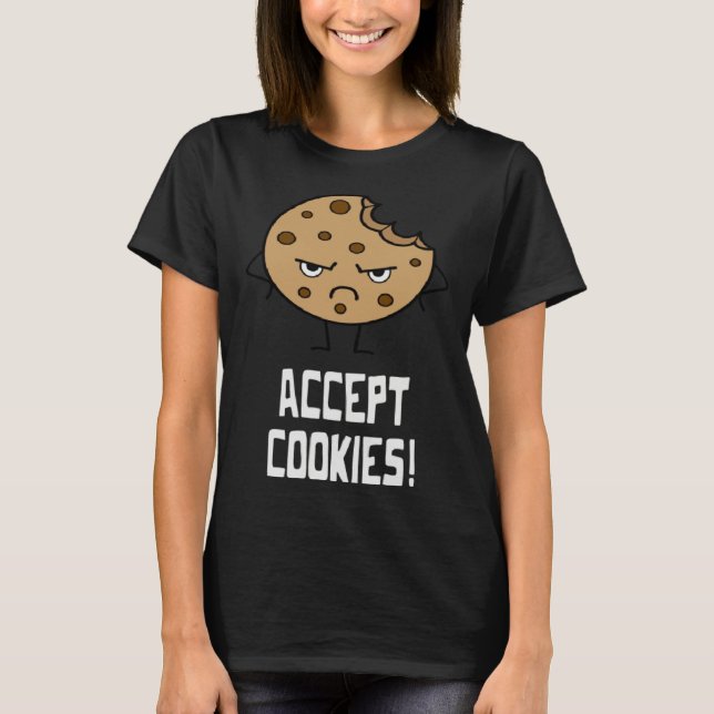 Camiseta Aceitar Cookies Desenvolvedor Front End Designer W (Frente)