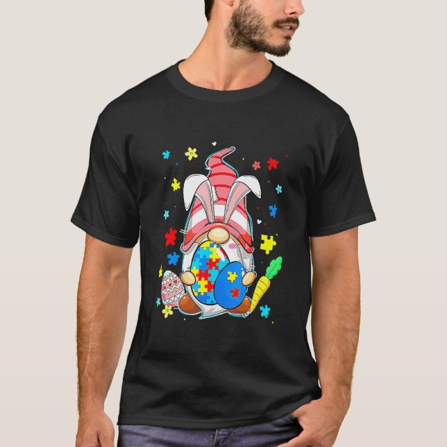 Camiseta Aceitar Entender Amar Gnome Conscientização do Aut (Frente)