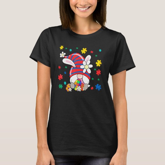 Camiseta Aceitar Entender Amar Gnome Conscientização do Aut (Frente)