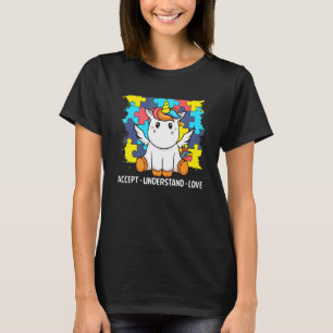 Camiseta Aceitar O Amor Asd Rainbow Flower Autism A