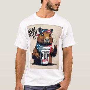 Camiseta 'Aceite' com Café e Bandeira