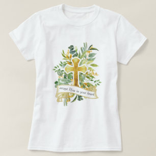 Camiseta Aceite Jesus no seu coração - Camisa-T