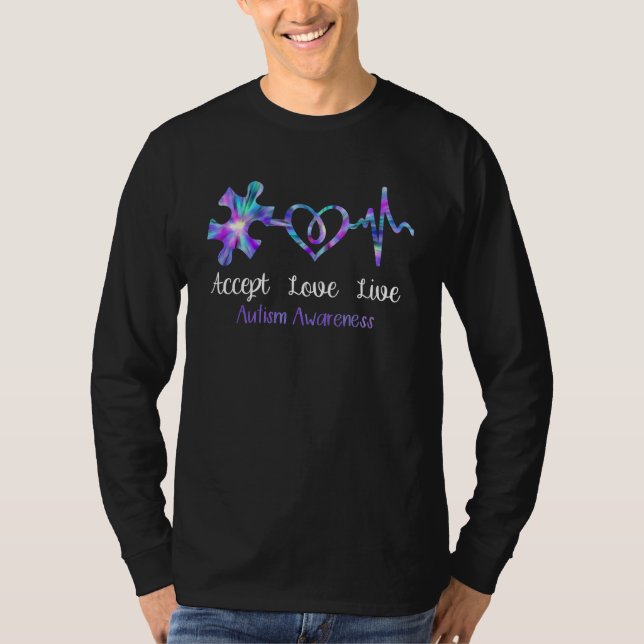 Camiseta Aceite o Quebra-cabeça de Amor Dinâmico Pulsação A (Frente)