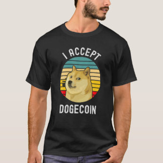 Camiseta Aceito Dogecoin Crypto
