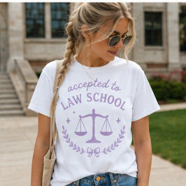 Camiseta Aceito na Faculdade de Direito, Futuro Advogado Bo