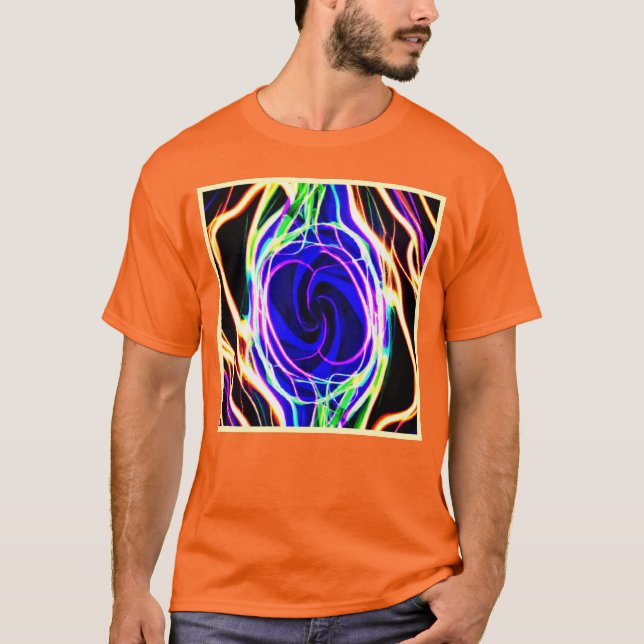 Camiseta Acelere seu espaço com Padrões Neon (Frente)