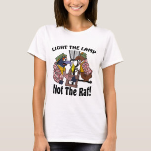 Camiseta Acenda a Lâmpada Não o Rato Natal Divertido