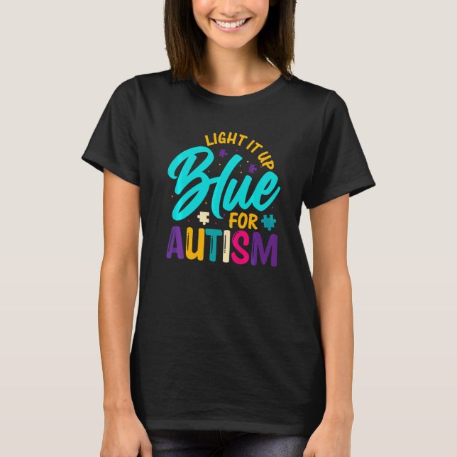 Camiseta Acenda Azul Para Autismo (Frente)