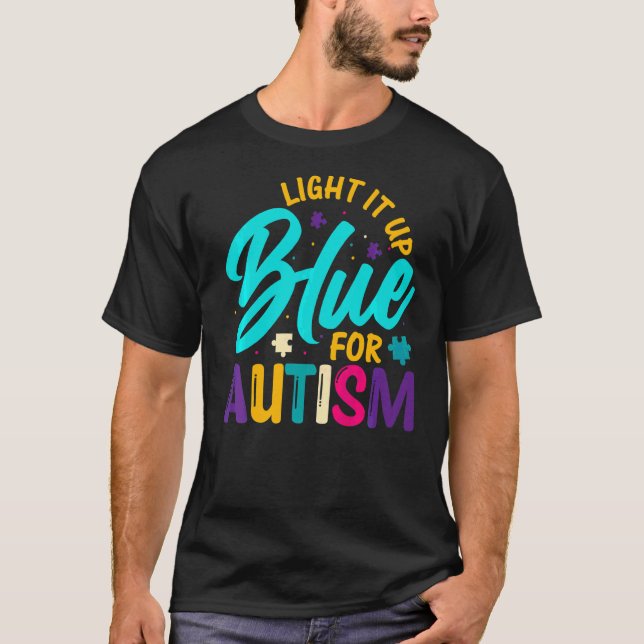 Camiseta Acenda Azul Para Autismo (Frente)
