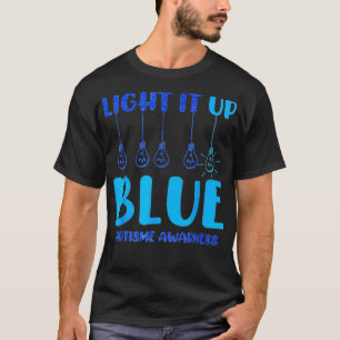 Camiseta Acenda-O Por Autismo Lue Sensibilização Autista 