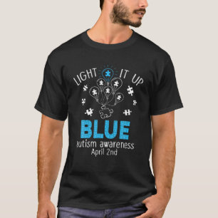 Camiseta Acenda-O Quebra-cabeça de Consciência do Autismo A