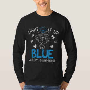 Camiseta Acenda-O Quebra-cabeça de Consciência do Autismo A