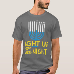 Camiseta Acenda Os Homens Judeus De Hanukkah Chanukah Na No