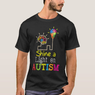 Camiseta Acenda Uma Luz Na Quebra-cabeça Autismo Autism Aut