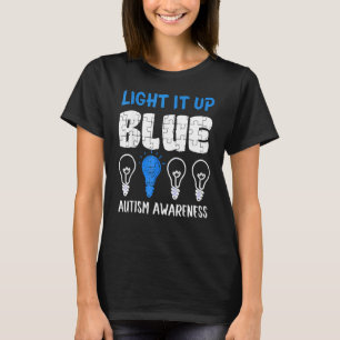 Camiseta Acende de Azul Puzzles Coração Batendo Consciência