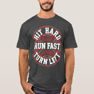 Camiseta Acertar Duro Correr Rápido Virar à Esquerda Menino