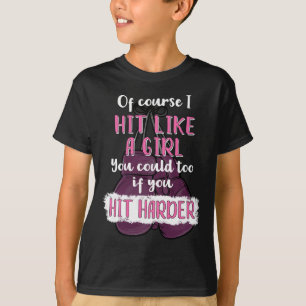 Camiseta Acerte Como Uma Garota Camiseta Divertida