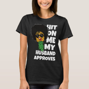 Camiseta Acerte Em Mim Meu Marido Aprova Pineap Negra