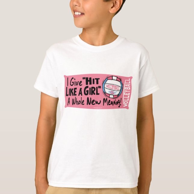 Camiseta Acerto como vôlei de moça pela Mudge Studios (Frente)