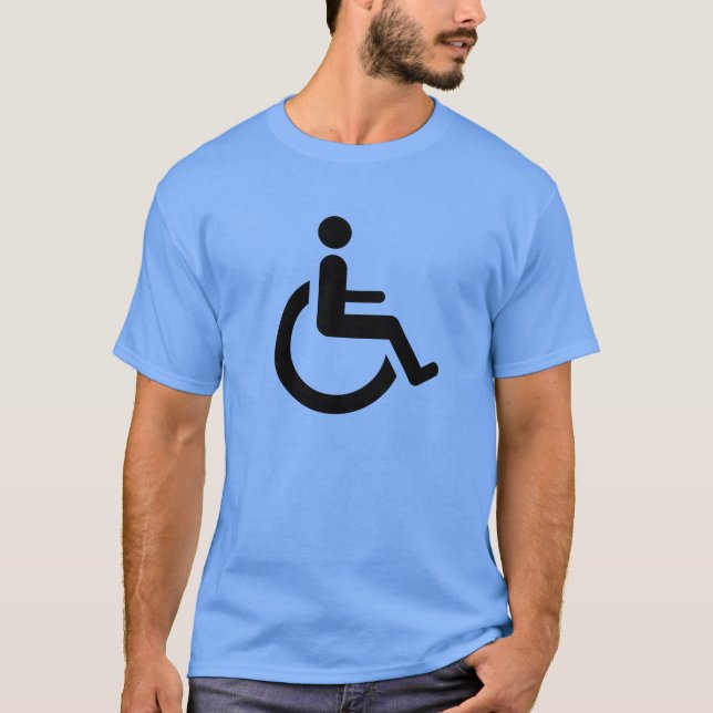 Camiseta Acesso da cadeira de rodas - símbolo da cadeira da (Frente)