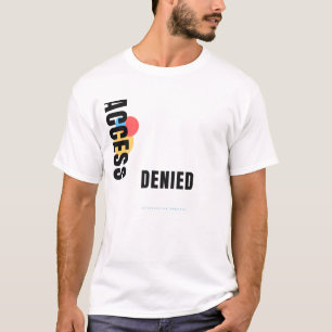Camiseta Acesso Negado Design de Tipografia de Tecnologia E