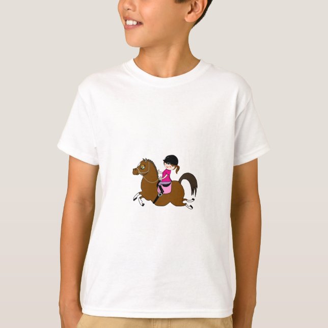 Camiseta Acessório Personalizado de Cavalo e Dressagem de C (Frente)