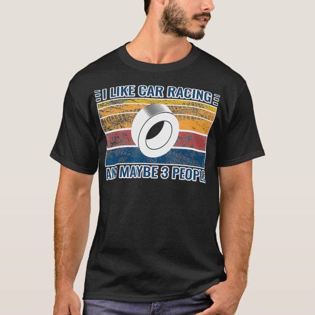 Camiseta Acessórios de corridas de carros para homens racec (Frente)