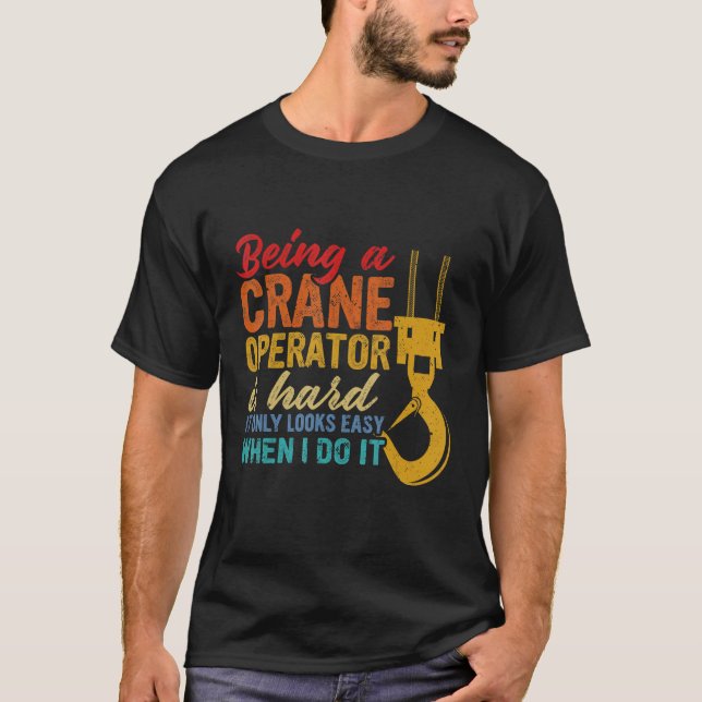 Camiseta Acessórios de driver de operador de guindaste (Frente)