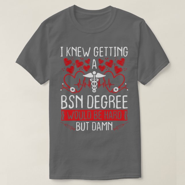 Camiseta Acessórios de Graduação de Enfermagem BSN Enferman (Frente do Design)